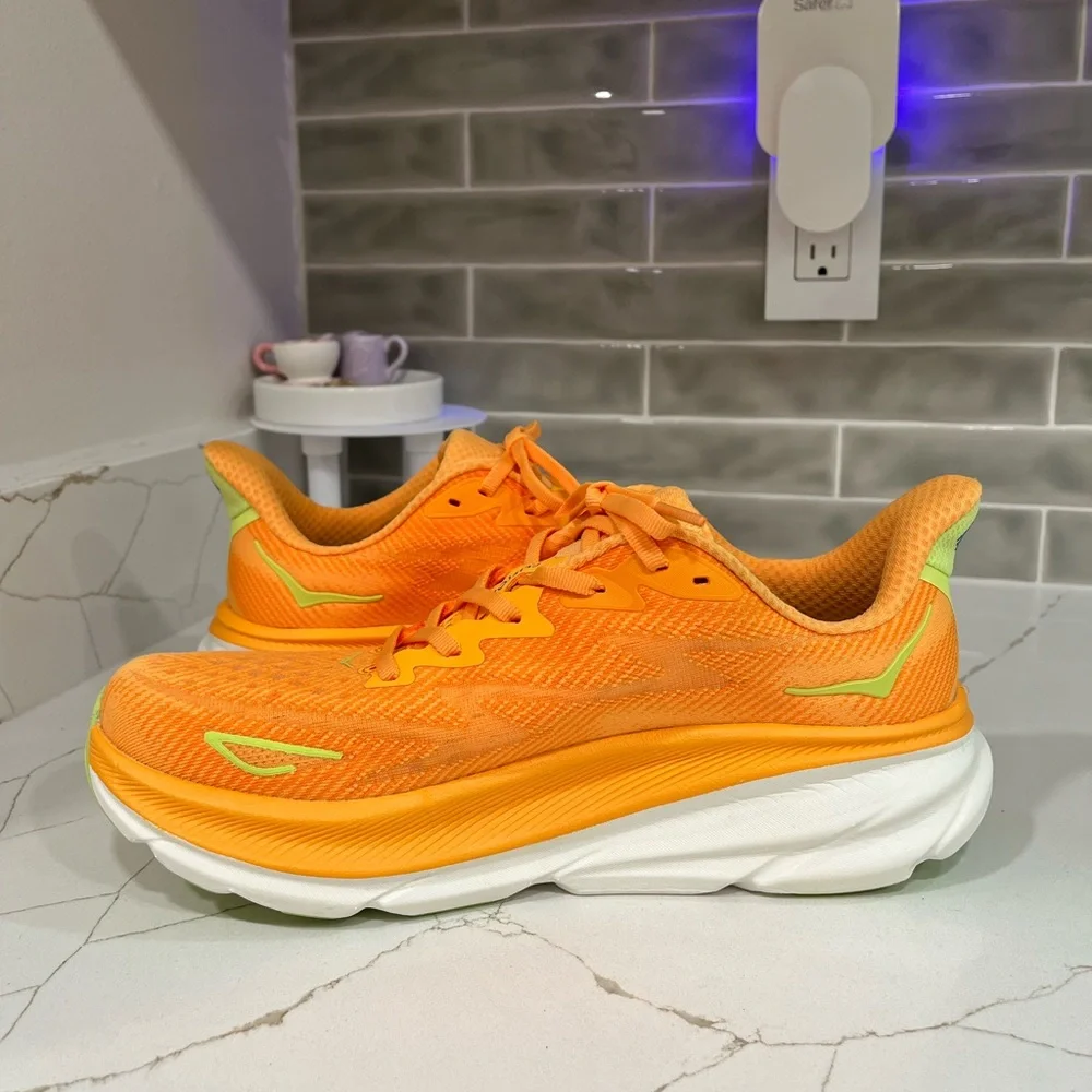 Hoka Clifton 9 Running Shoes. Men’s Size 9D   Color Orange - Picture 4 of 10